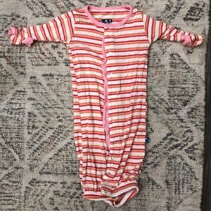KICKEE Pink Stripe Sleep Gown!